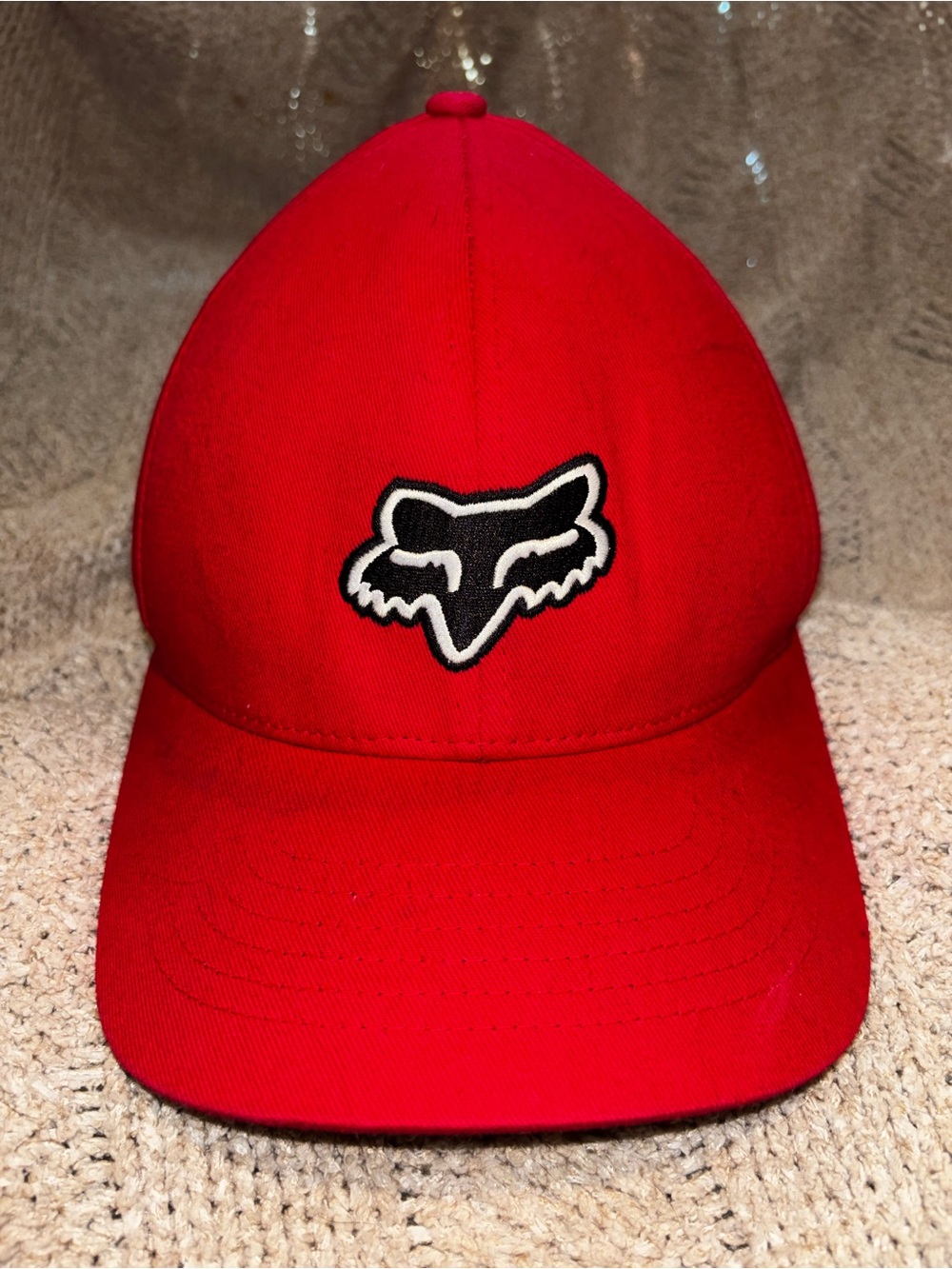 Fox Racing Red FlexFit Hat Size S/M
